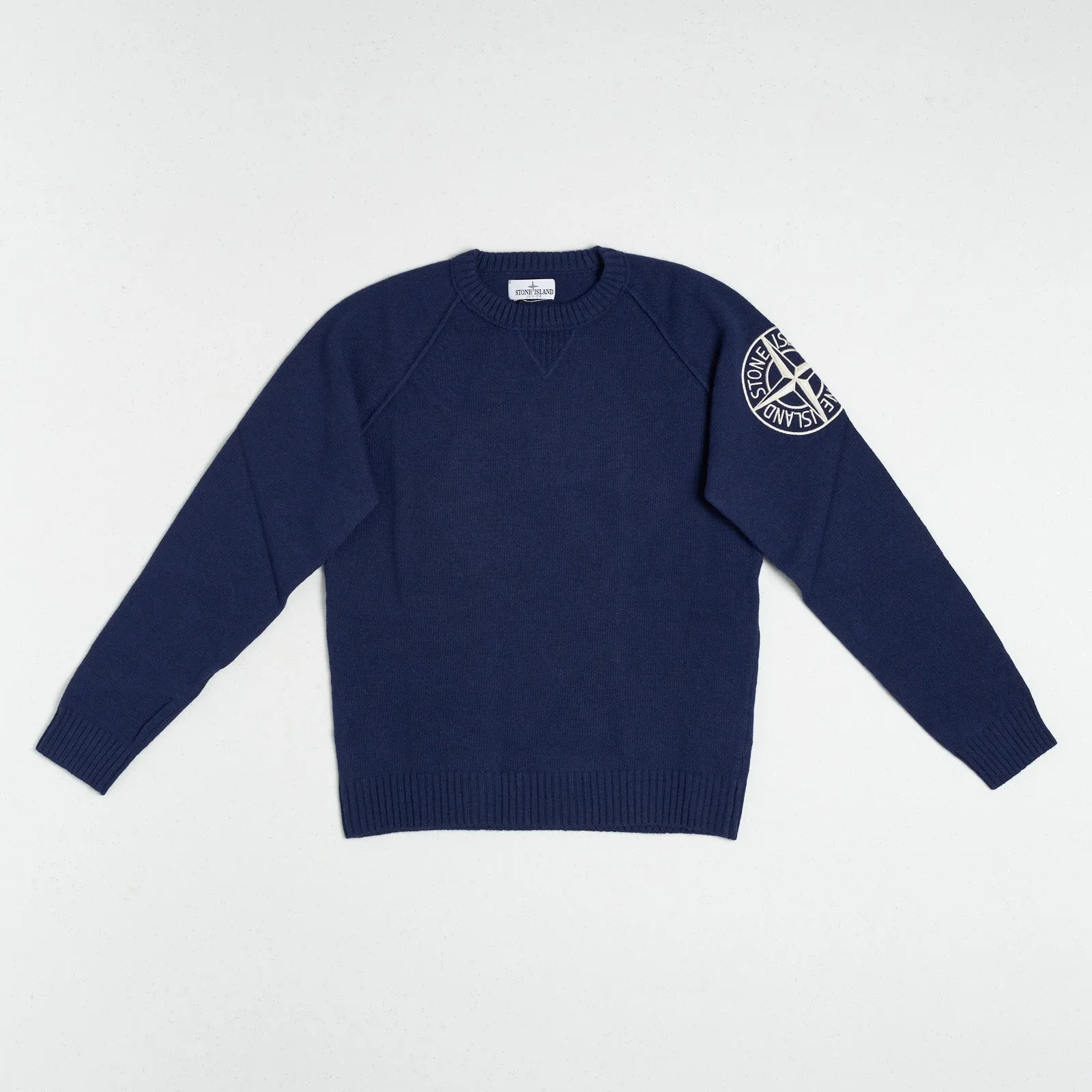 Stone Island Crewneck Knit Blu Bambino